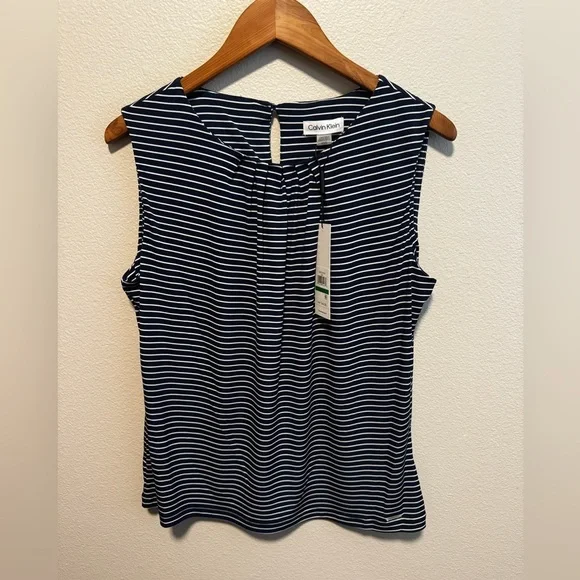NWT-CALVIN KLEIN Sleeveless Top Size L - Picture 2 of 8
